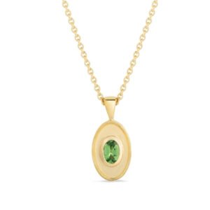 CEO’s Deco Oval Tsavorite Pendant Necklace