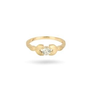 Demeter’s Grace White Topaz Floral Ring