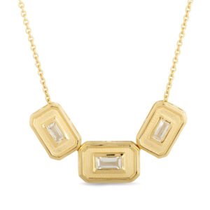 CEO’s Deco Baguette White Topaz Necklace