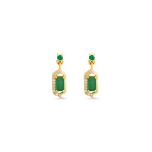 Forever Classic Zambian Emerald & Diamonds Drop Earrings