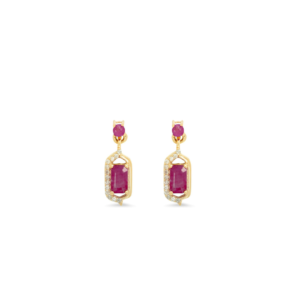 Forever Classic Ruby & Diamonds Drop Earrings