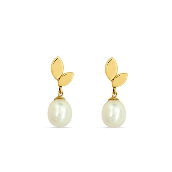 Metal: 9ct yellow gold - 375 hallmarked. Gemstone: 2 x freshwater white pearl oval. Finish: Highly polished. Closure: Push post - suitable for pierced ears only. Gross Weight: 1.30 grams. Dimensions:  7 x 6mm