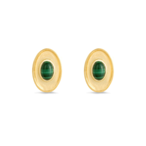 CEO’s Deco Oval Malachite Stud Earrings