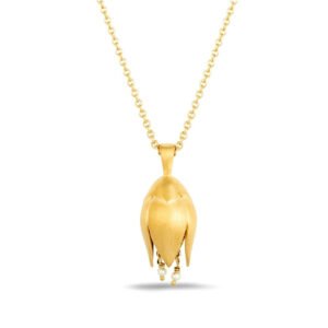 Demeter’s Blooming Love Pearl Tulip Pendant Necklace