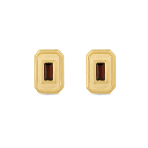 CEO’s Deco Baguette Garnet Stud Earrings